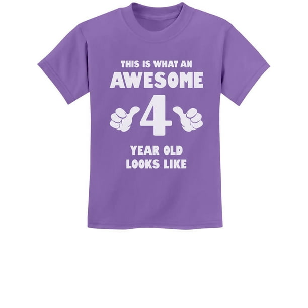 4th Birthday Gift T-Shirt For 4 Year Old Boys Gift Ideas 4 And Awesome